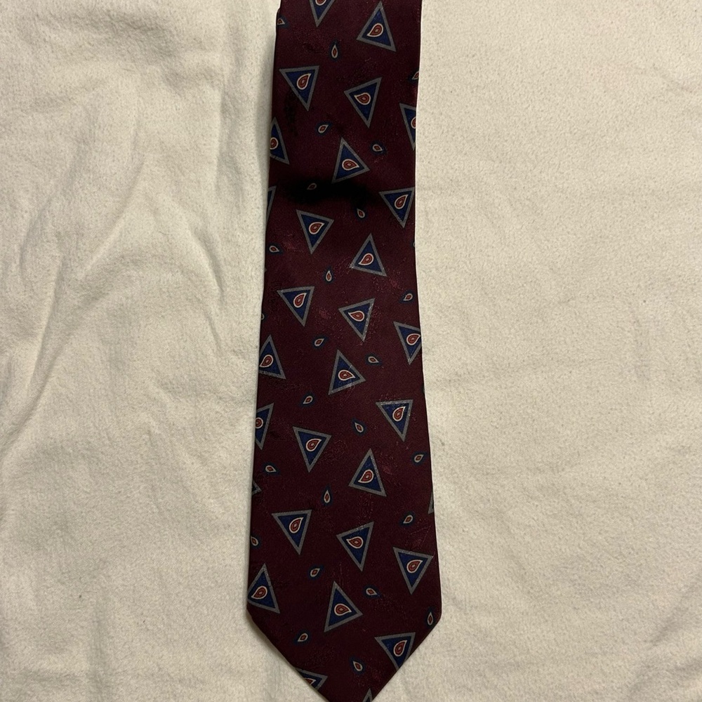 Jos. A. Bank Burgundy Geometric Tie - Picture 2 of 5